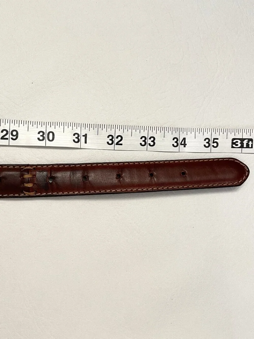 Vintage Fossil Leather Belt Women's Large Brown Patchwork  BT1411 Colorblock Y2K